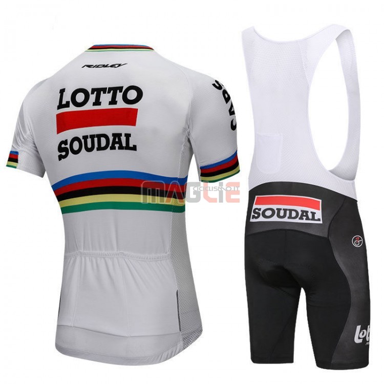 Maglia UCI Mondo Campione Lotto Soudal Manica Corta 2018 Bianco - Clicca l'immagine per chiudere